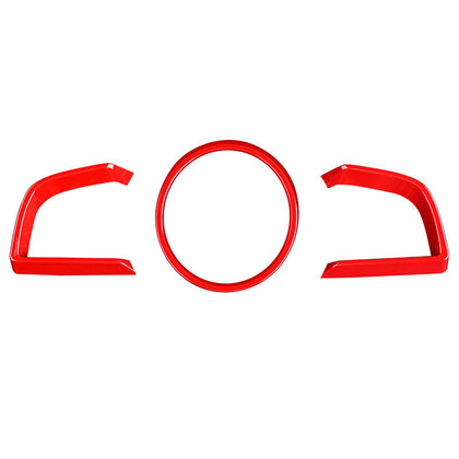 Color: Red - Dashboard Decoration Modified Car Interior Instrument Surface Frame