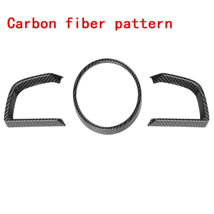 Color: Carbon fiber   - Dashboard Decoration Modified Car Interior Instrument Surface Frame