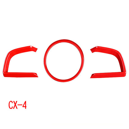 Color: cx4 red - Dashboard Decoration Modified Car Interior Instrument Surface Frame