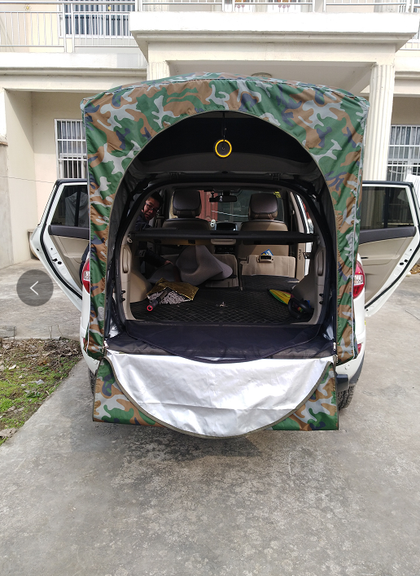 Color: Olive Green - Car Self-Driving Car Roof Car Rear Tent Outdoor Camping Camping Rainproof