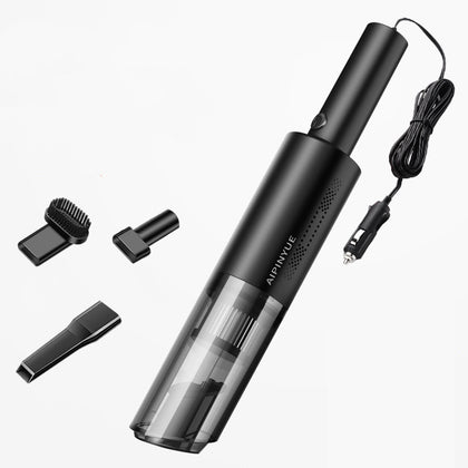 Color: black , style: A, power: USB - The New Wireless Charging Car Dual-Use Car Vacuum Cleaner