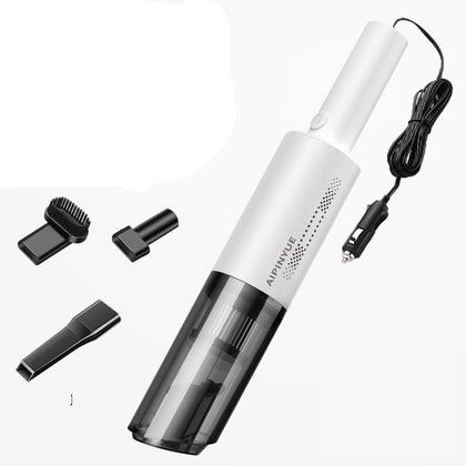 Color: White, style: A, power: USB - The New Wireless Charging Car Dual-Use Car Vacuum Cleaner