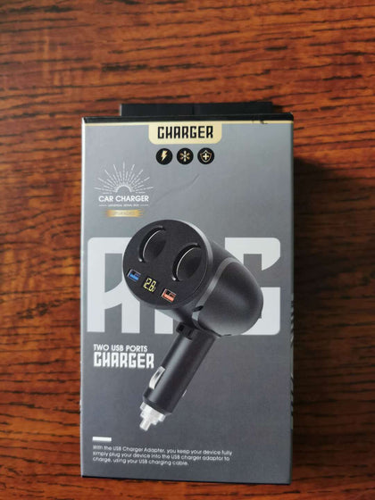 Color: Black, style: B, power: USB - Dual USB DC 12 24V QC3.0Digital Cigarette Lighter Quick Charge QC3.0 3.1A Multifunctional Car Charger
