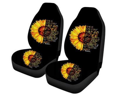style: A single seat - Car Sun Flower Printed Seat Cover Yin Yang Sunflower