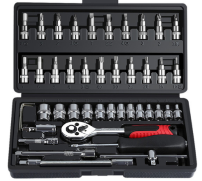 Color:  46pc starry sky - Socket Sleeve Ratchet Wrench Combination Set Multifunctional