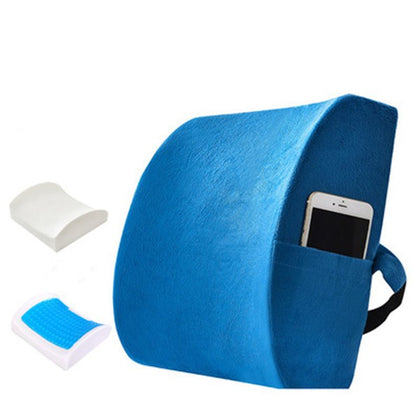 Color: Blue, style: B - Cushion Office Lumbar Rest Summer Gel Rest
