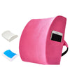 Color: Rose Red, style: A - Cushion Office Lumbar Rest Summer Gel Rest