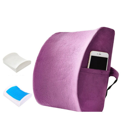 Color: Purple, style: A - Cushion Office Lumbar Rest Summer Gel Rest