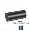 style: Black with 60pcs trash bag - Car trash bin mini desktop storage box