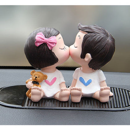 Color: D - Cute Couple Hanging Foot Monkey Doll Ornaments