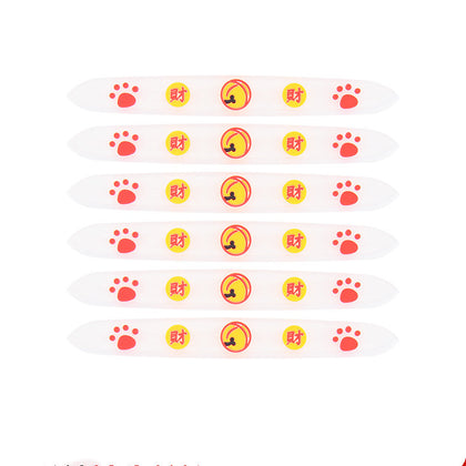 Color: Transparent, style: E - Car Lucky Cat Door Bowl Handle Handle Sticker