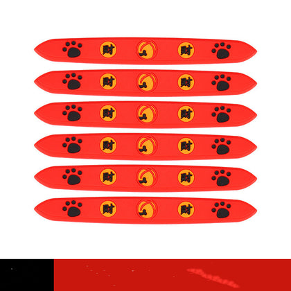 Color: Red, style: E - Car Lucky Cat Door Bowl Handle Handle Sticker
