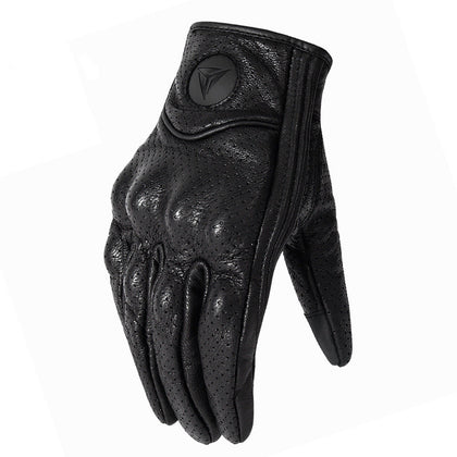 style: C, Size: XL - Motorcycle Half-finger Gloves Motorcycle Riding Leather Fingerless Four Seasons Breathable Racing Rider Equipment Male