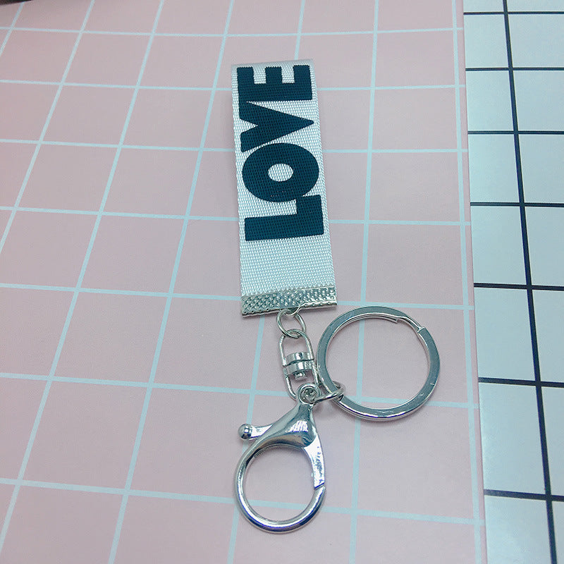 Letter LOVE Ribbon Keychain Pendant Gifts Pendant Accessories