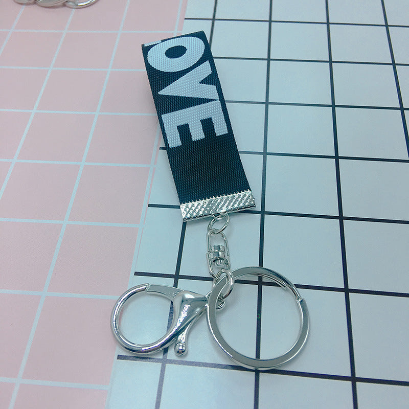 Letter LOVE Ribbon Keychain Pendant Gifts Pendant Accessories
