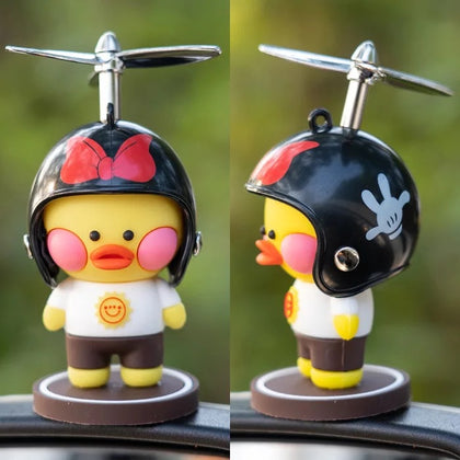 Car Ornaments Motorcycle Cute Car Center Console Accessories Car Cartoon - Color: Minnie yellow duck
