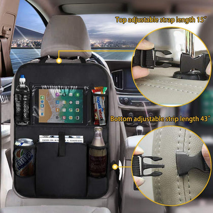 Color: Black - New Amazon Explosive Multi-pocket Rear Seat Kickproof Car Storage Bag