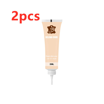 Color: Beige, Size: 20ml 2pcs - Leather repair paste