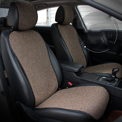 Color: Brown, style: D - Car Cushion Four Seasons General Flax Cushion Small Waist Cushion All Inclusive No Binding Summer Cool CushionFour Seasons Cushion