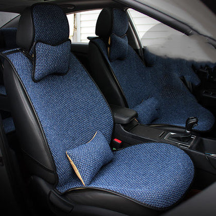 Blue color style A - Four seasons linen car pillow