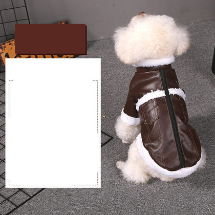 Color: B, Size: M - Puppy Pet Warm Autumn And Winter Clothes