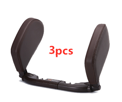 Color: Coffee 3pcs - Car sleeping side pillow