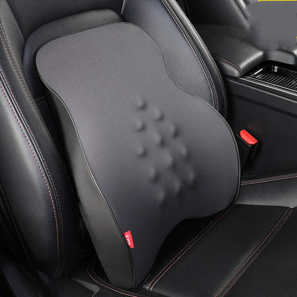 Color: Gray, style: Waist - Car Electric Headrest Car Seat Electric Lumbar Cushion Memory Foam Lumbar Support Massage Headrest Lumbar Cushion Set