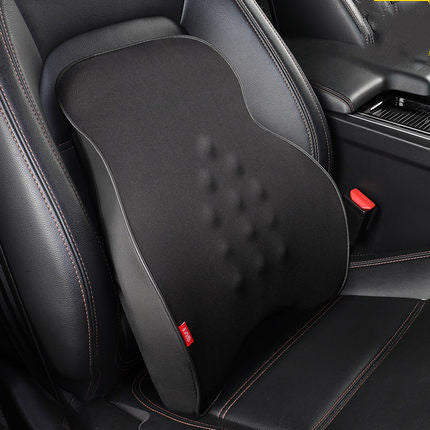 Color: Black, style: Electric lumbar support - Car Electric Headrest Car Seat Electric Lumbar Cushion Memory Foam Lumbar Support Massage Headrest Lumbar Cushion Set