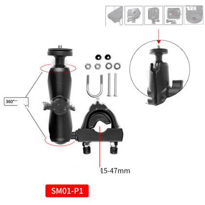 Color: Black, Size: SM03 - TUYU Motorcycle Bike Invisible Selfie Stick Monopod Handlebar Mount Bracket for GoPro Max 9 Insta360 One R X2 Camera Accessories