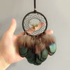 Color: 2style - Car Rearview Mirror Retro Feather Pendant