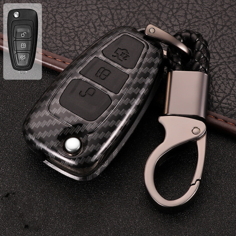 Color: D Carbon Fiber Black - Fox Key Cover 2018 Ford Maverick Wing Bo Car Key Case 15 Models Special Silicone Shell Buckle For Fox