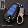 Color: Folding D blue - Fox Key Cover 2018 Ford Maverick Wing Bo Car Key Case 15 Models Special Silicone Shell Buckle For Fox