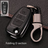 Color: Folding D black - Fox Key Cover 2018 Ford Maverick Wing Bo Car Key Case 15 Models Special Silicone Shell Buckle For Fox