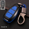 Color: Smart blue - Fox Key Cover 2018 Ford Maverick Wing Bo Car Key Case 15 Models Special Silicone Shell Buckle For Fox