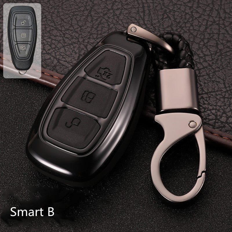 Color: Smart black - Fox Key Cover 2018 Ford Maverick Wing Bo Car Key Case 15 Models Special Silicone Shell Buckle For Fox