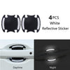 Color: White, style: Bat - Carbon fiber handle anti-scratch nail cover car sticker car door handle wrist anti-scratch sticker paint protection film reflective