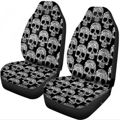 Color: 1 color, style: single - Car Seat Cover All-Inclusive Classic Skull Printing Universal Cross-Border Amazon Ebaywish Aliexpress Hot Style