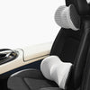 Color: D, style: Suit - Memory Foam Car Headrest Lumbar Support Set