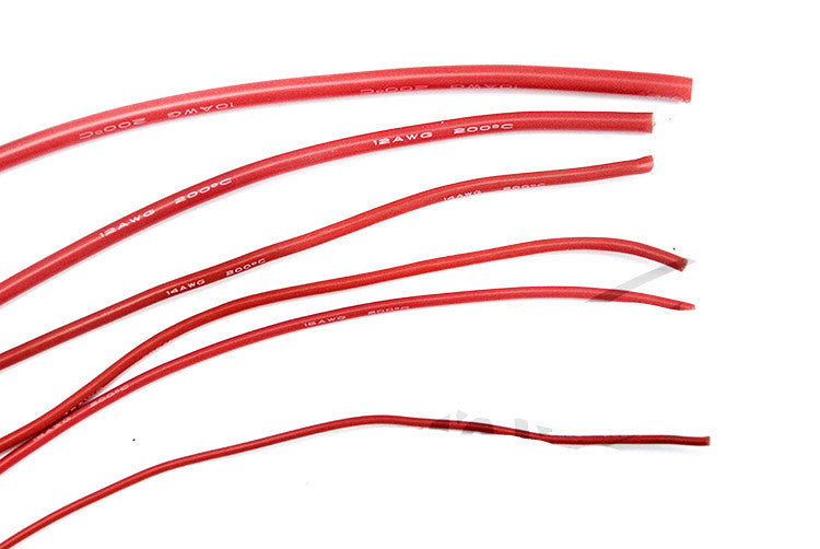 Color: Red, style: 14AWG - Extra Soft High Temperature Resistant Silicone Wire 10 12 14 16 18 20Awg