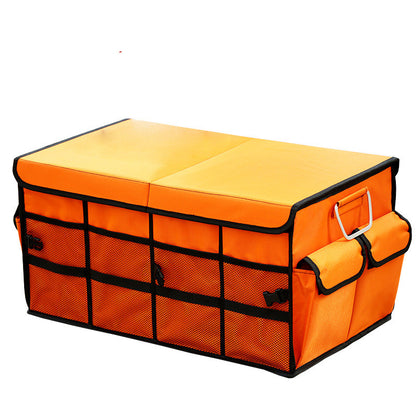 Color: Orange, Size: large - Car Storage Box, Car Storage Box, Trunk