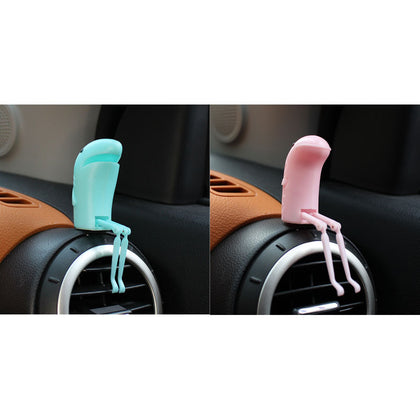 Color: Pink and blue - Car Creative Air Outlet And Leg Shaking Aromatherapy Ornaments