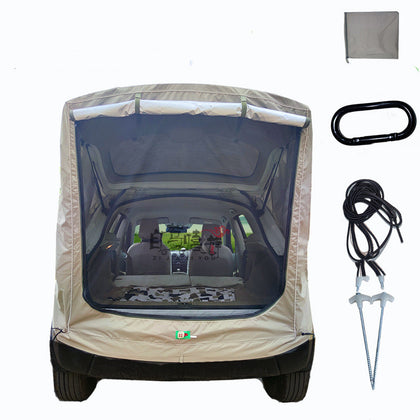 Car Trunk Extension Tent At The Rear Of The Car - Color: Khaki, style: Package A, capacity: XL