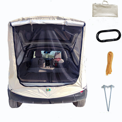 Car Trunk Extension Tent At The Rear Of The Car - Color: Beige, style: Package A, capacity: XL