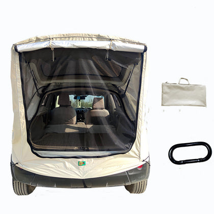 Car Trunk Extension Tent At The Rear Of The Car - Color: Beige, style: Basics, capacity: XL