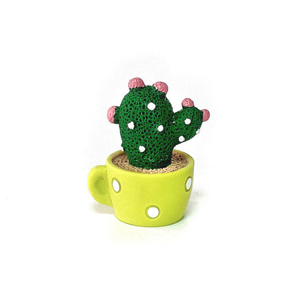 Color: F - Animal Cactus Small Potted Resin Car Decoration