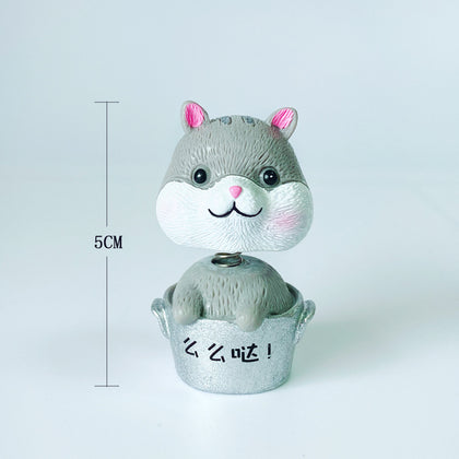 Color: M - Animal Cactus Small Potted Resin Car Decoration