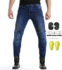 Color: Paragraph G, Size: M - Kevlar Motorcycle Jeans Men And Women High Elastic Motorcycle Riding Knight Pants Racing Pants