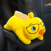 Creative Cartoon Plush Cute Car Armrest Box Drawer