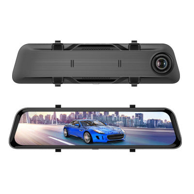 Streaming Media Car DVR Loop Recording Front And Rear Lens 1080P2K 12 Inch LCD Display Black Night Vision Full Touch Screen