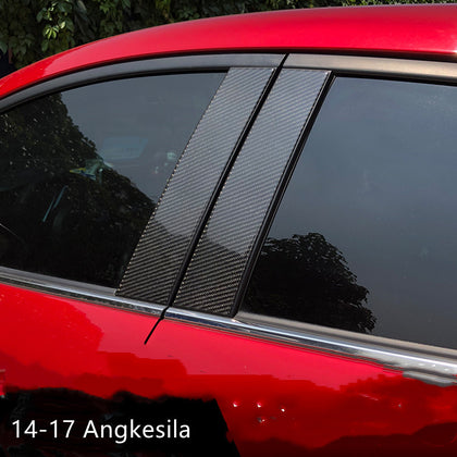 Color: 10piece carbon fiber ABC colu - Angkesera Lip Front Bumper Big Mouth Fangs Carbon Fiber Angkesera Decoration